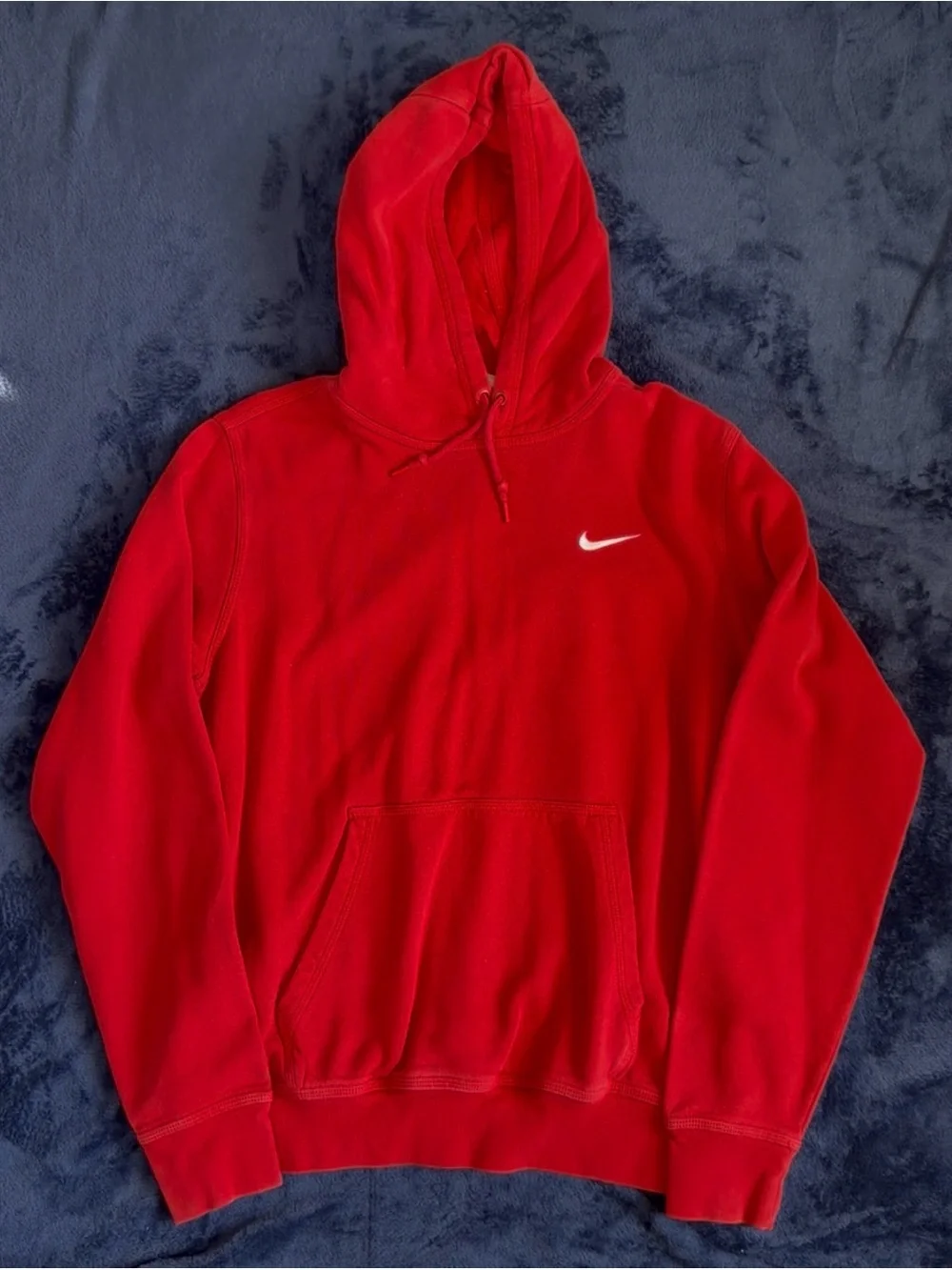 Nike Red Hoodie with Embroidered White Swoosh